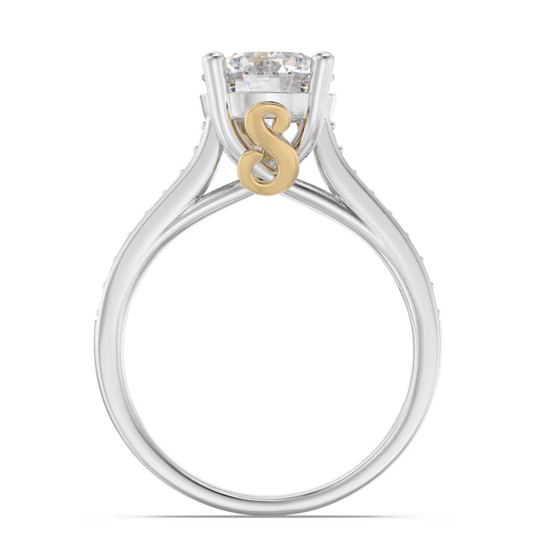 Custom 3D Moissanite Engagement Ring