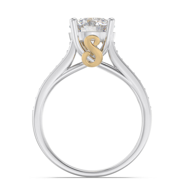 Custom 3D Moissanite Engagement Ring