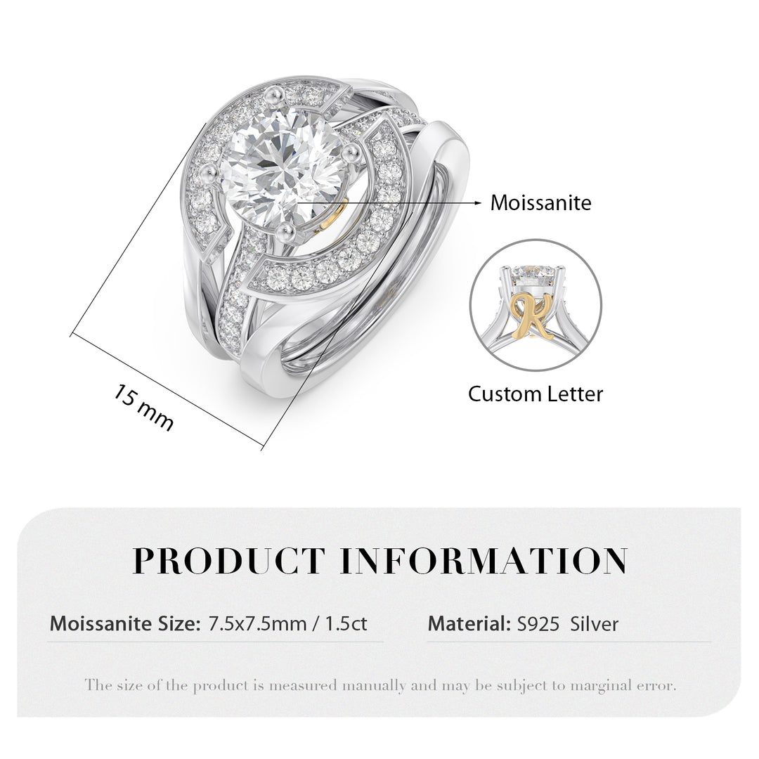 Custom 3D Moissanite Engagement Ring