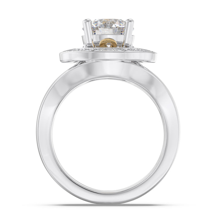 Custom 3D Moissanite Engagement Ring
