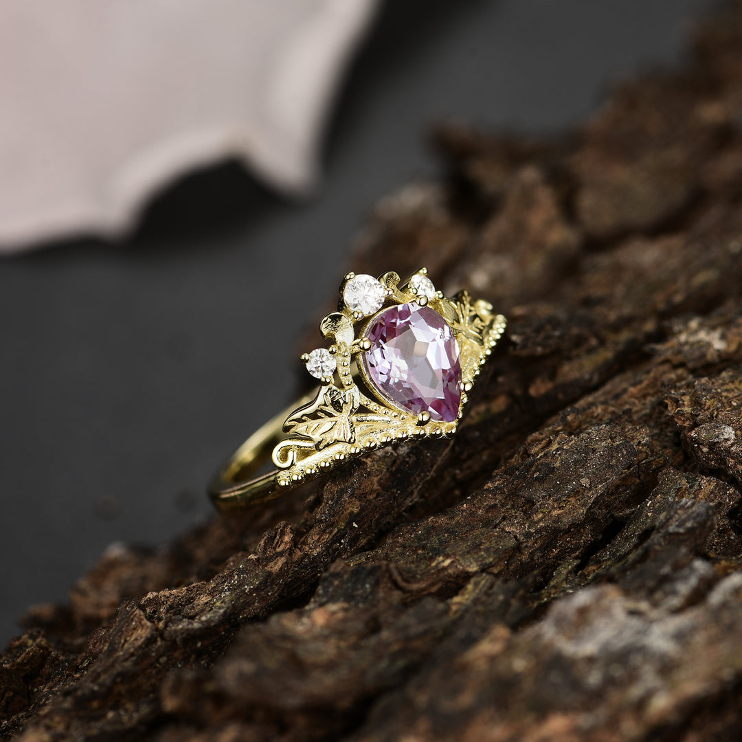 Silver Natural Alexandrite Ring