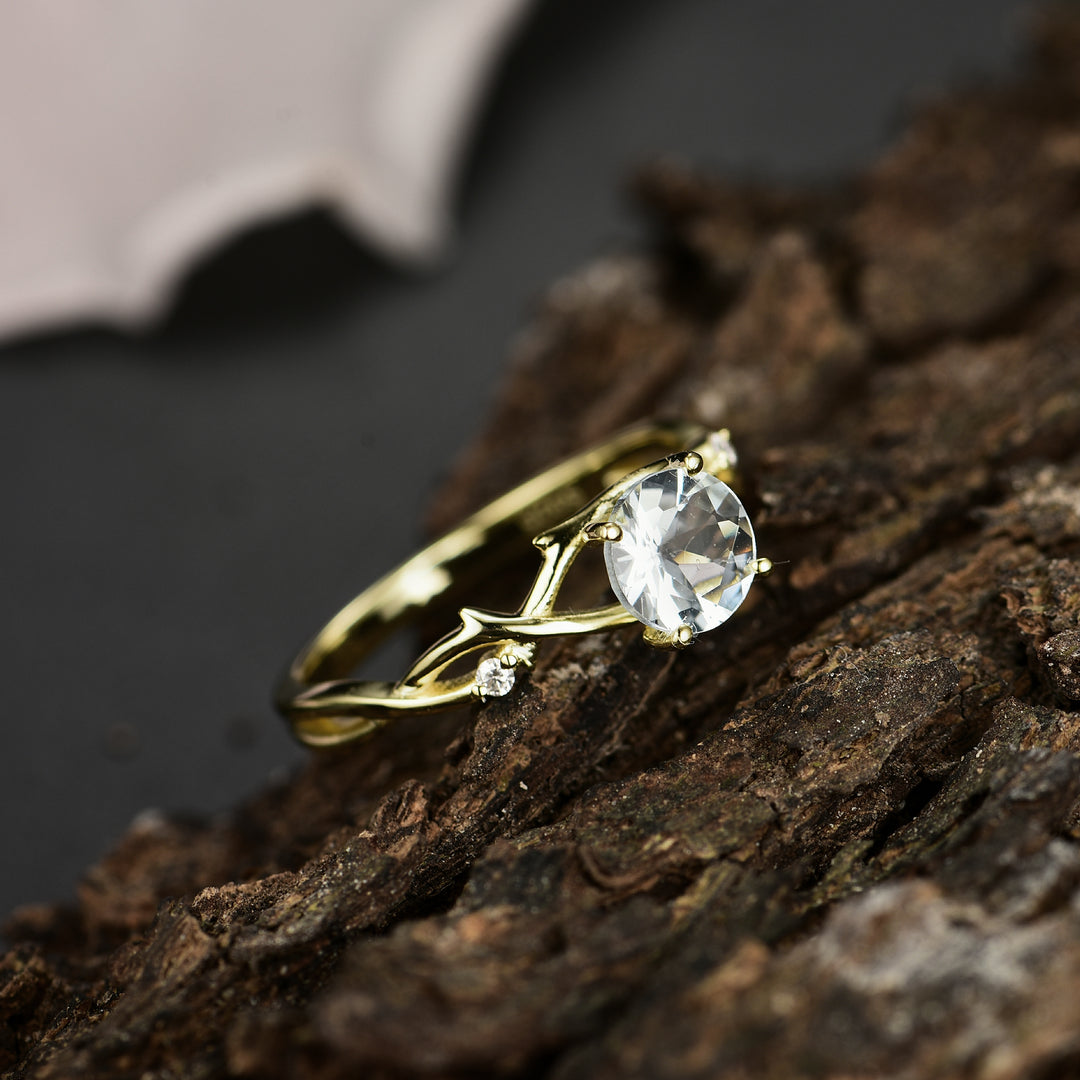 Silver Narural Sapphire Ring