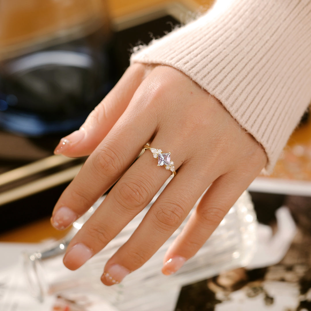 Silver Natural Alexandrite Ring