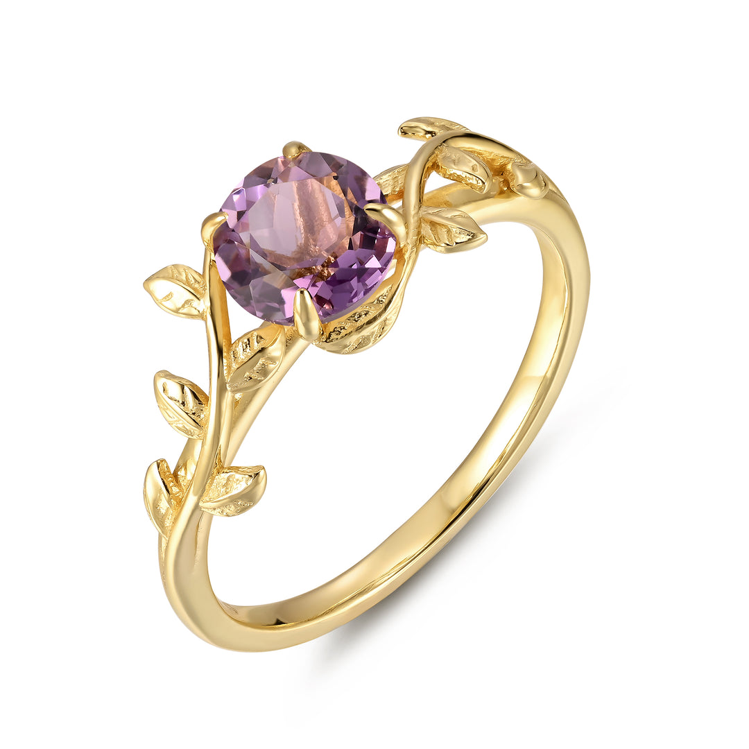 Silver Natural Amethyst Ring