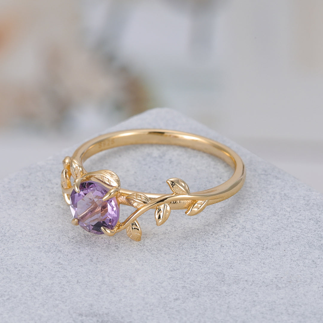 Silver Natural Amethyst Ring