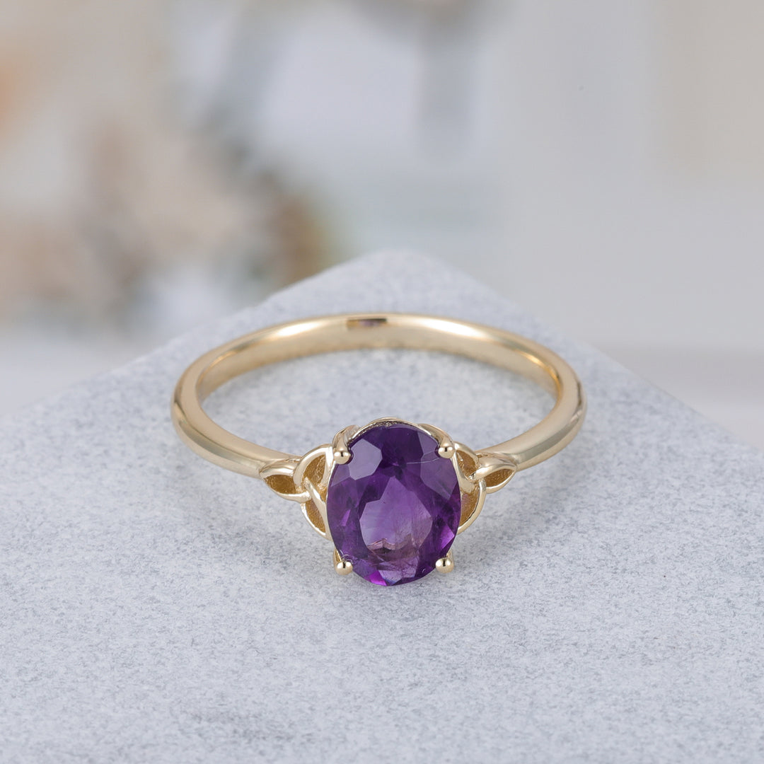 Silver Natural Amethyst Ring