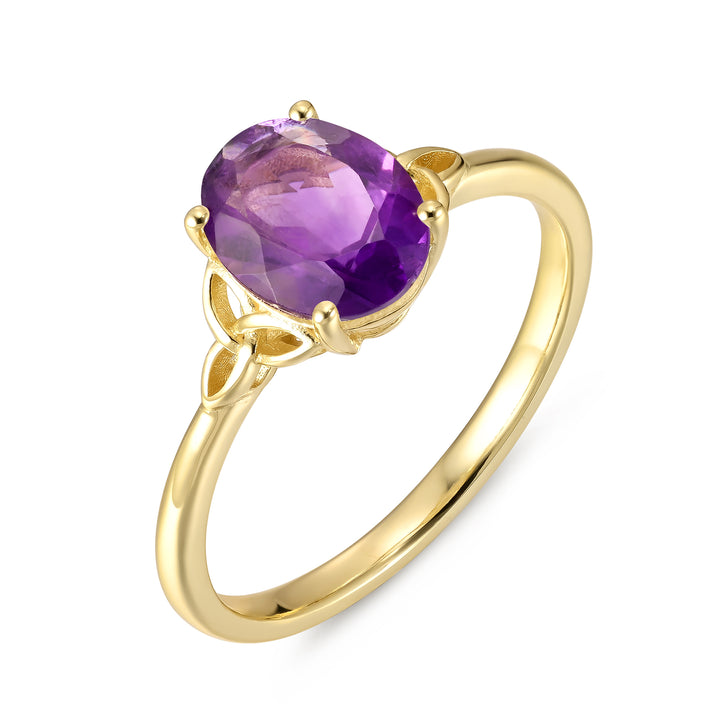 Silver Natural Amethyst Ring