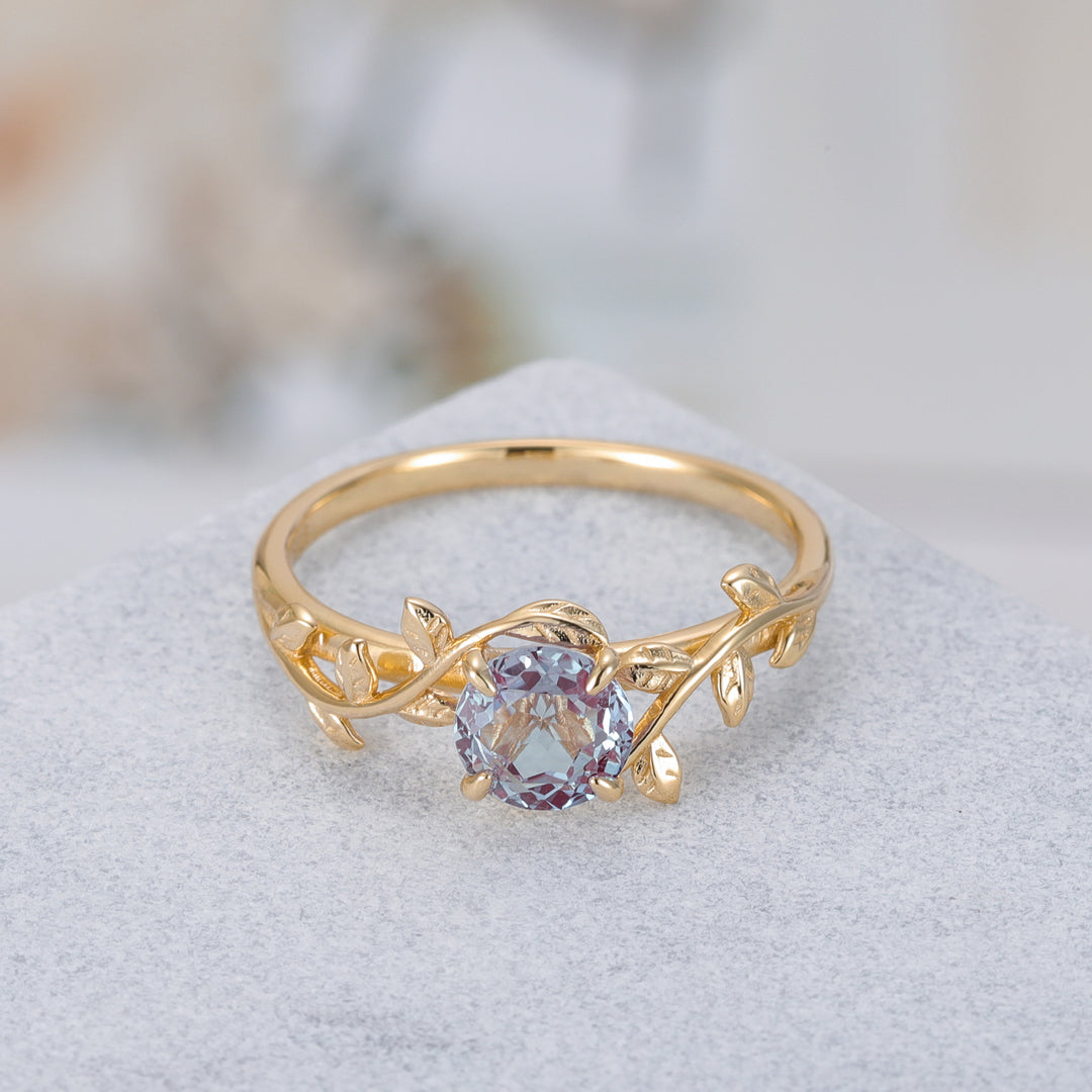 Silver Natural Alexandrite Ring