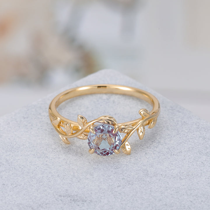 Silver Natural Alexandrite Ring