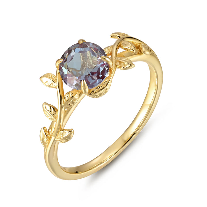 Silver Natural Alexandrite Ring