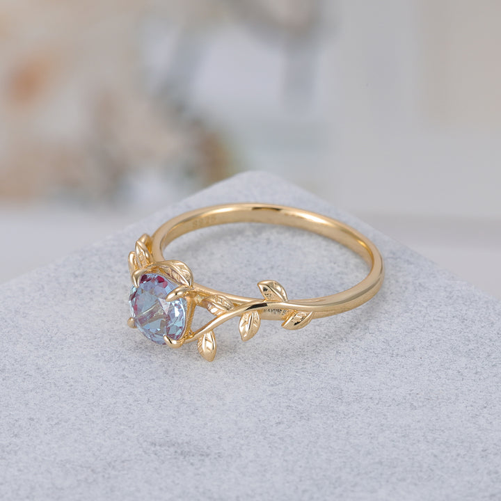 Silver Natural Alexandrite Ring