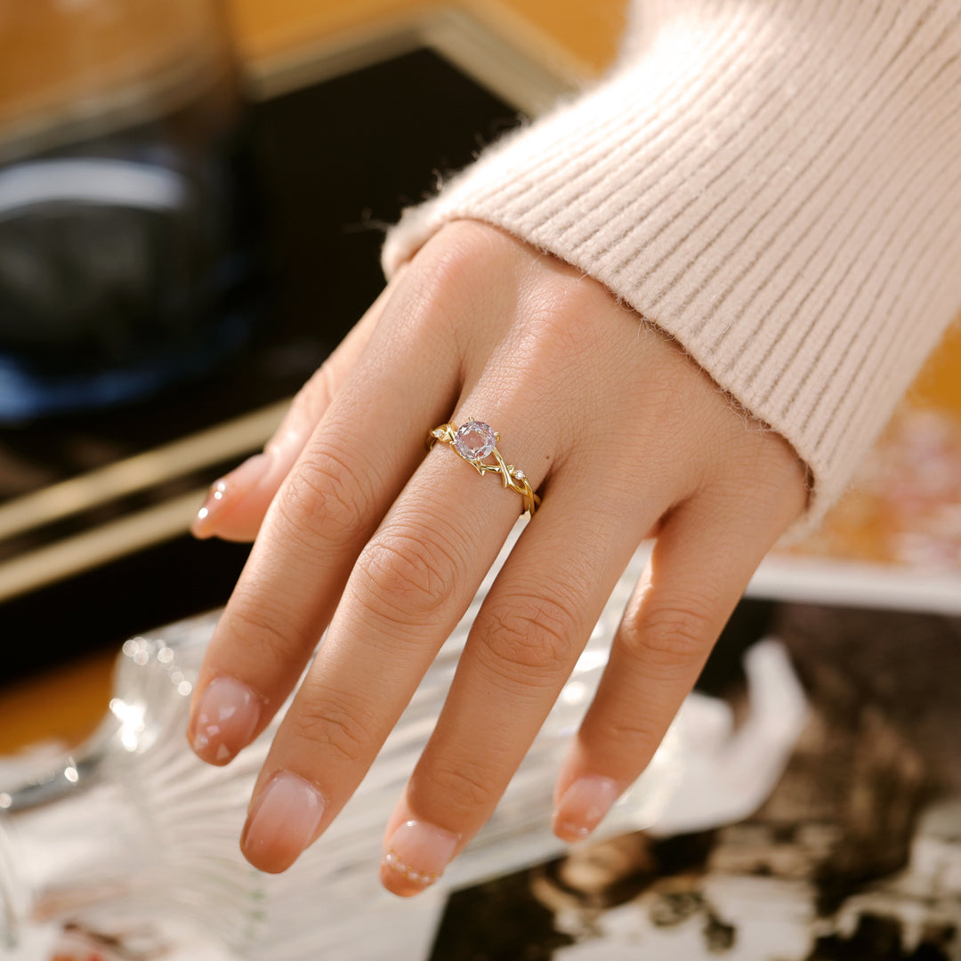 Silver Natural Alexandrite Ring