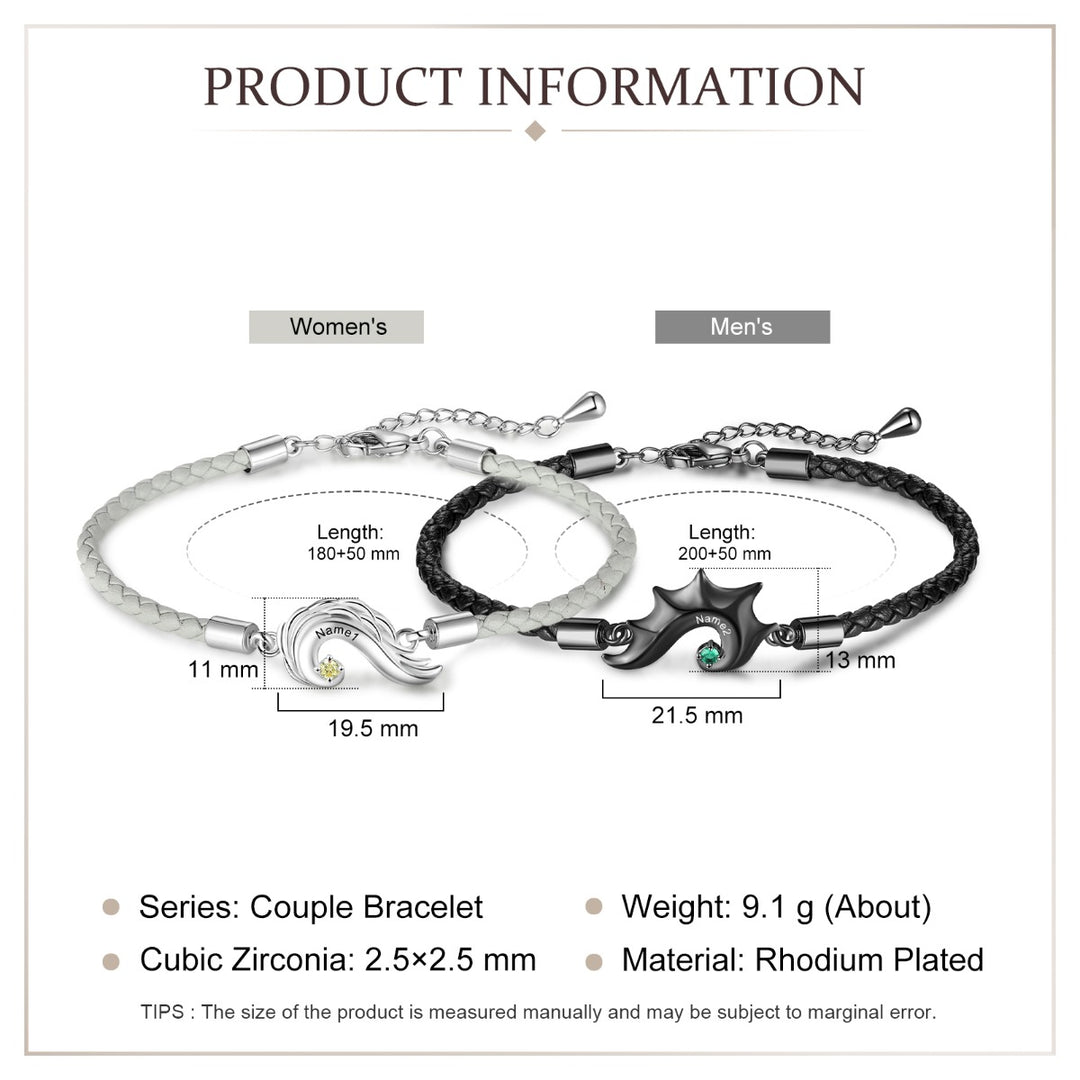 Hippocampus Couple Bracelet