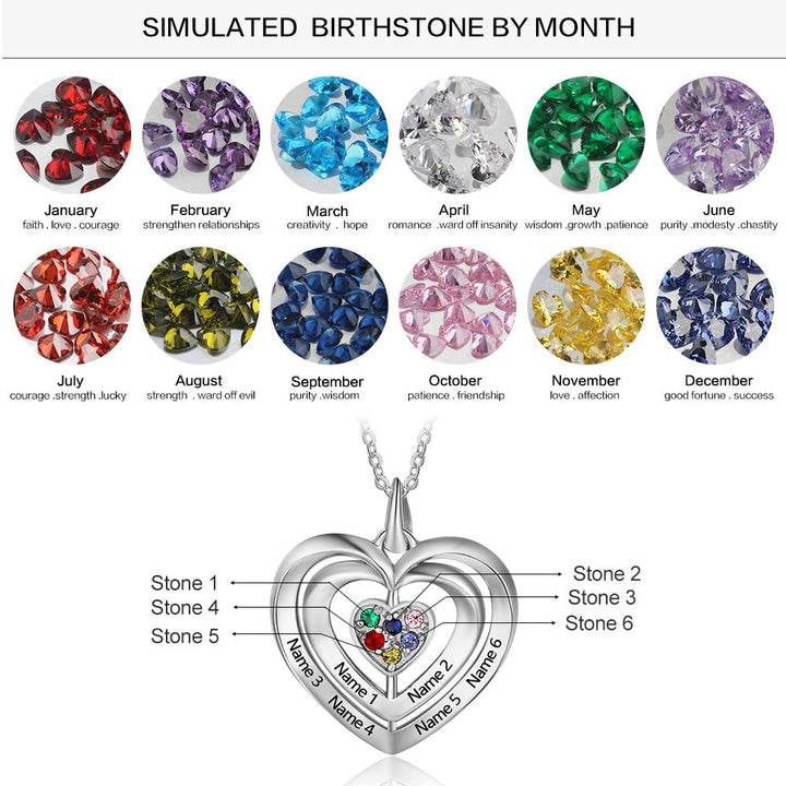 Necklaces with Colorful Birthstones