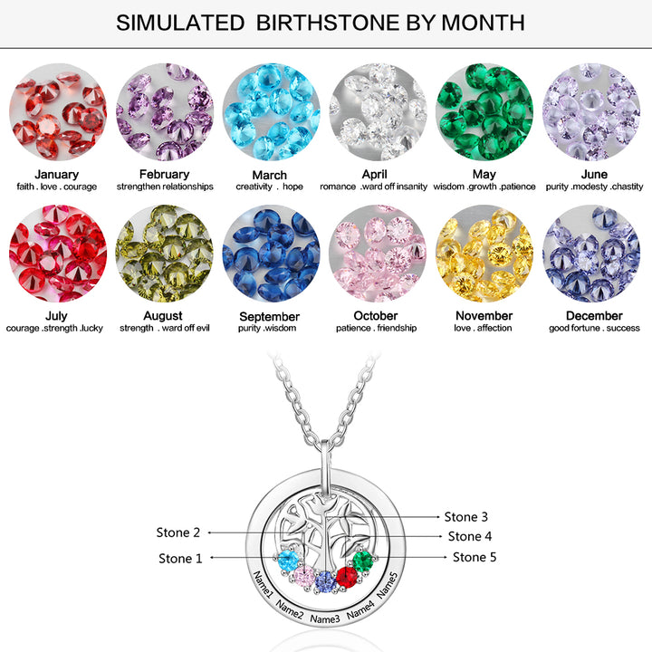 Engraved Family Tree Necklace
