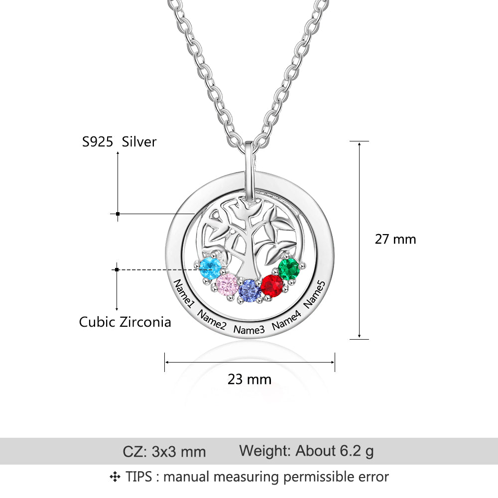Engraved Family Tree Necklace