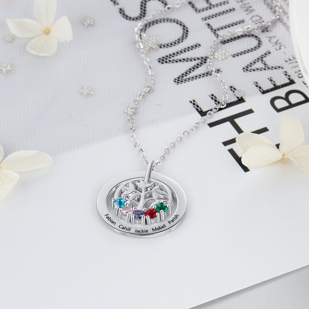 Engraved Family Tree Necklace
