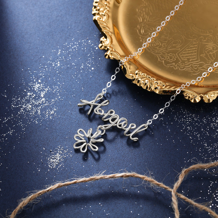 silver Custom Name Necklace