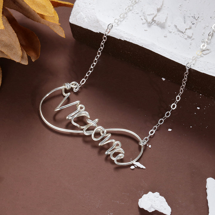 Custom silver Name necklace