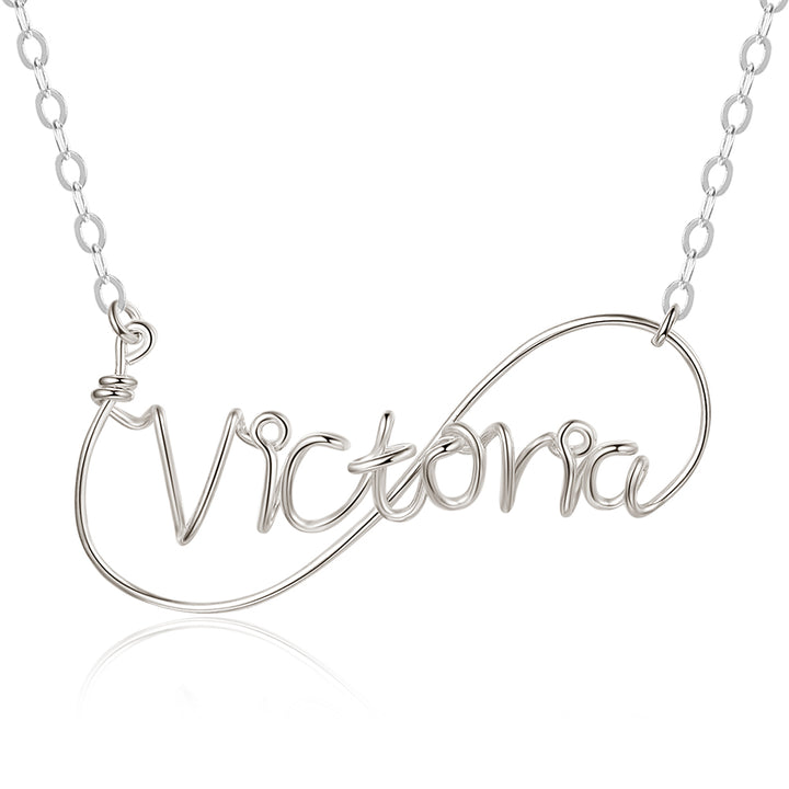 Custom silver Name necklace