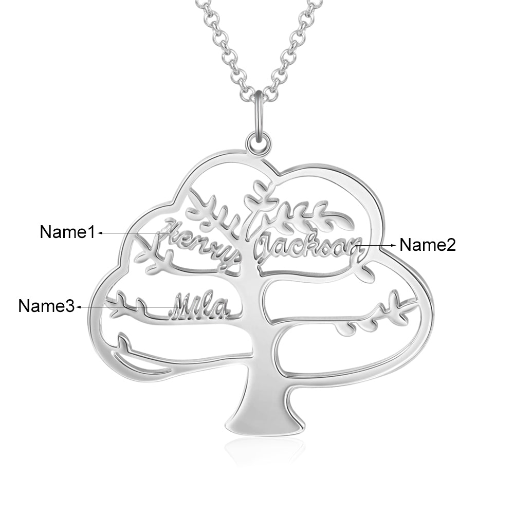 Rhodium Plated Name Necklace