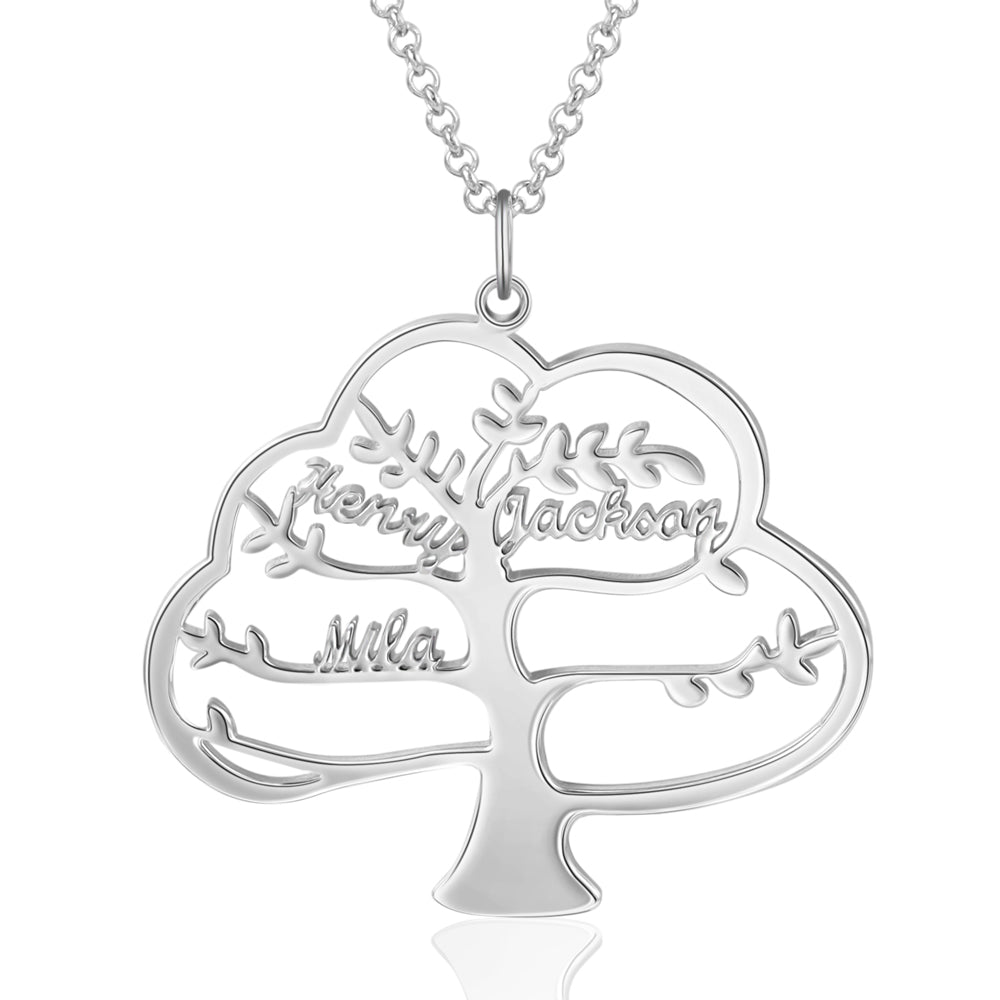 Rhodium Plated Name Necklace