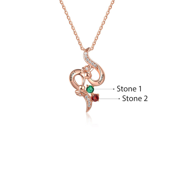 Silver Rose Flower Necklace