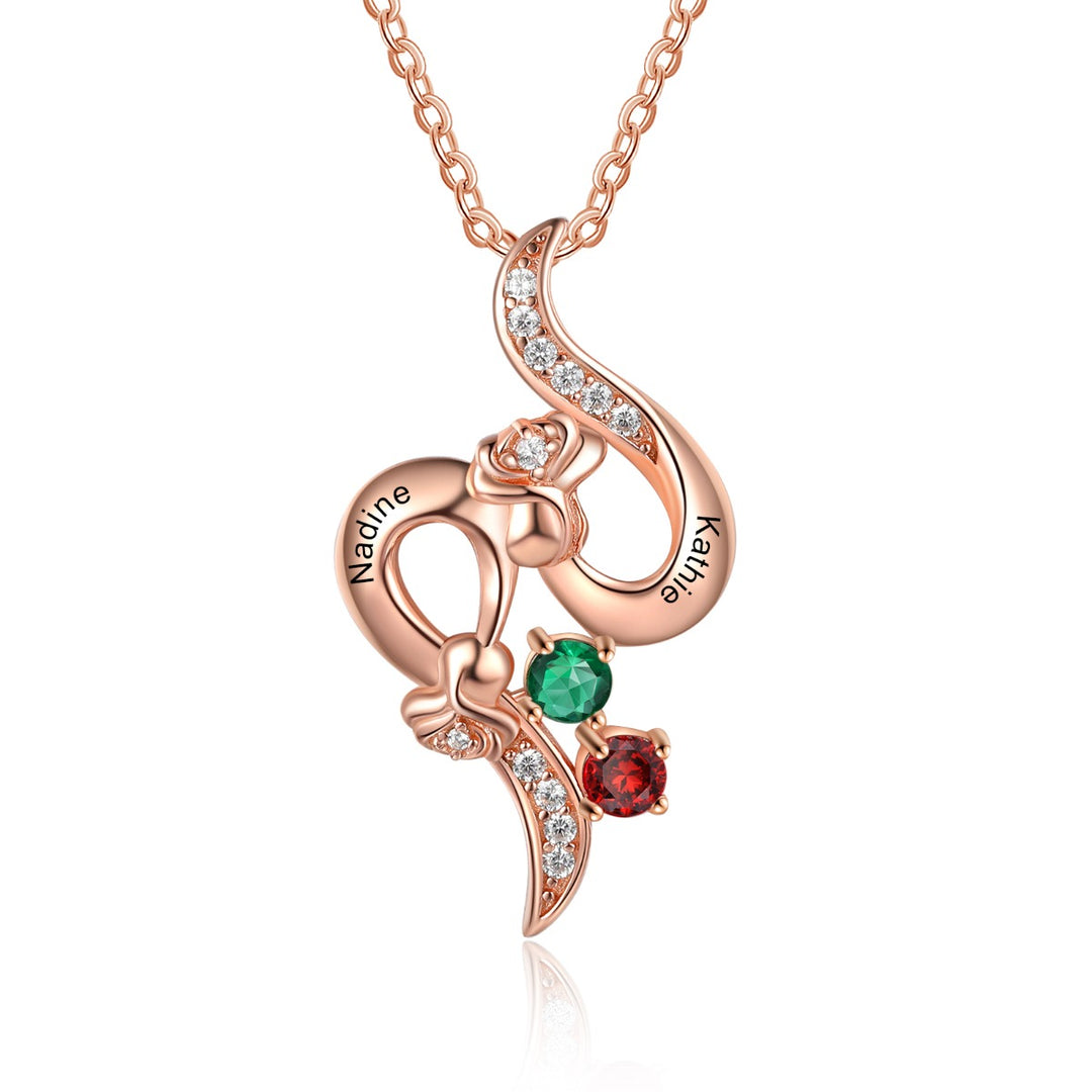 Silver Rose Flower Necklace