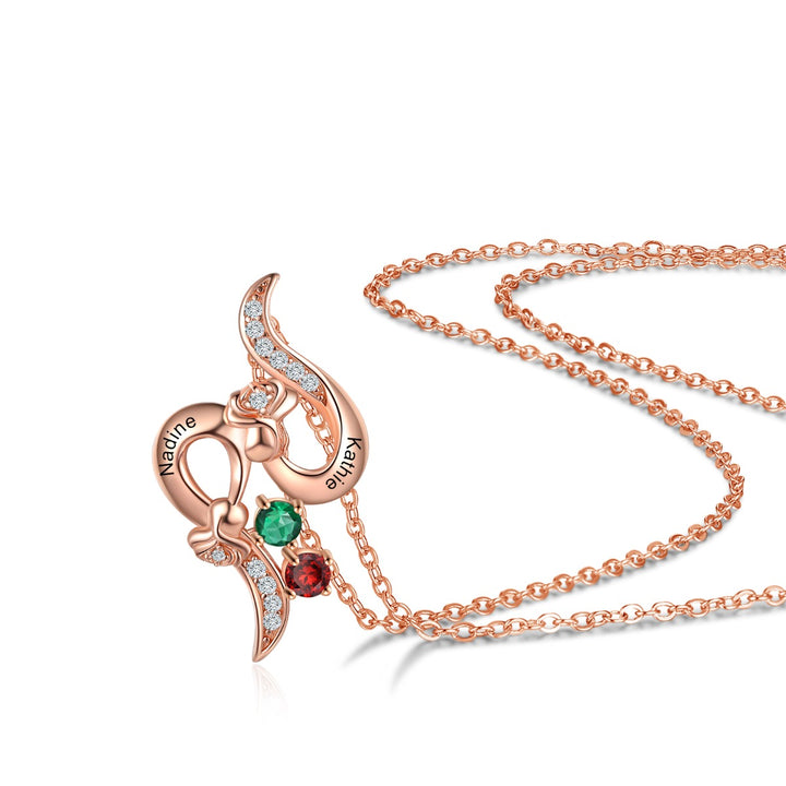 Silver Rose Flower Necklace