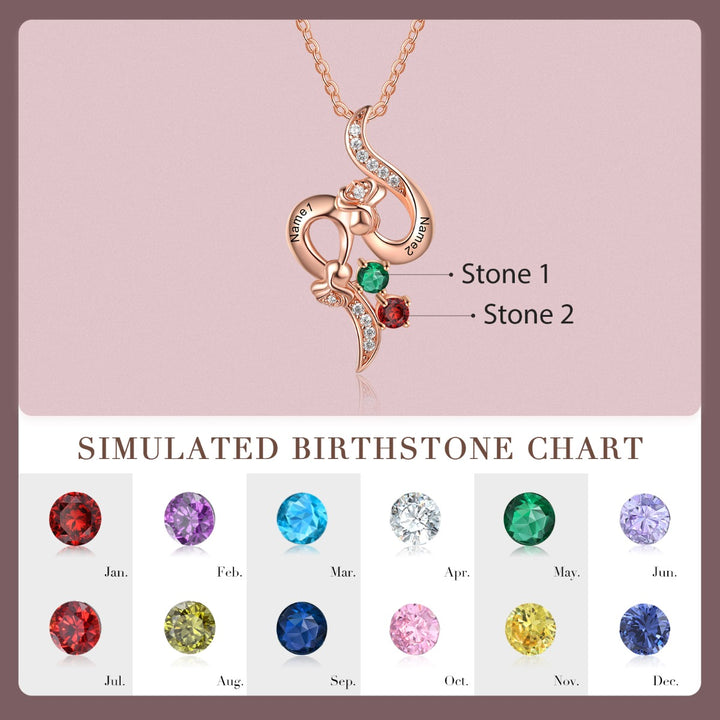 Silver Rose Flower Necklace
