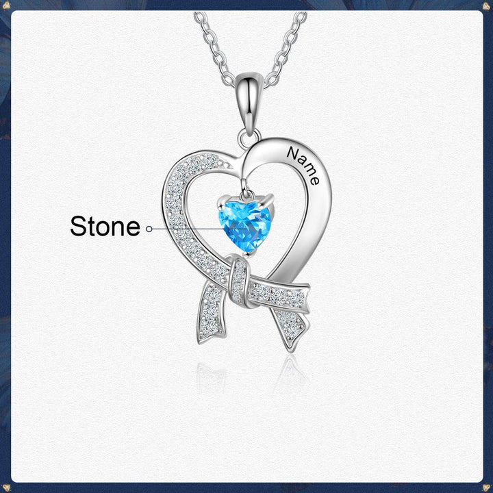 Birthstone Heart Necklace