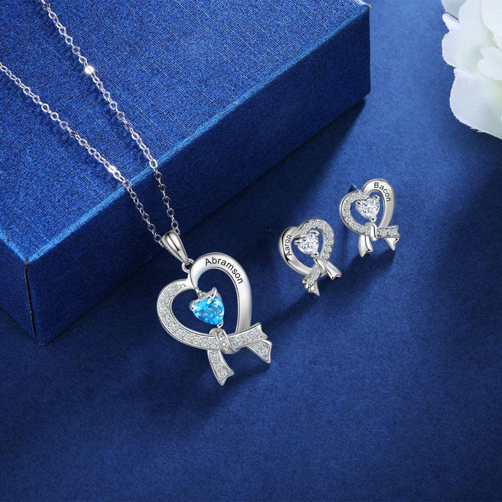 Birthstone Heart Necklace