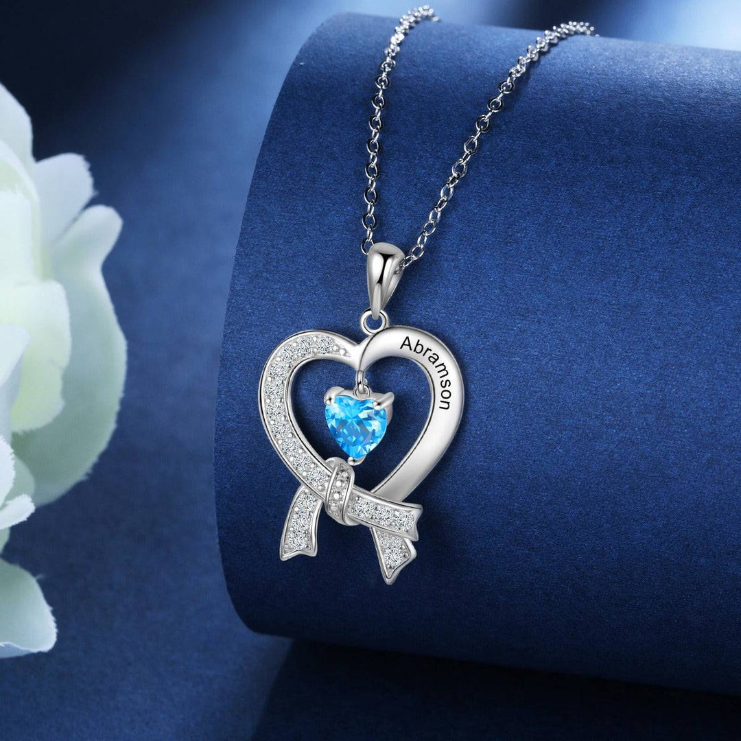 Birthstone Heart Necklace