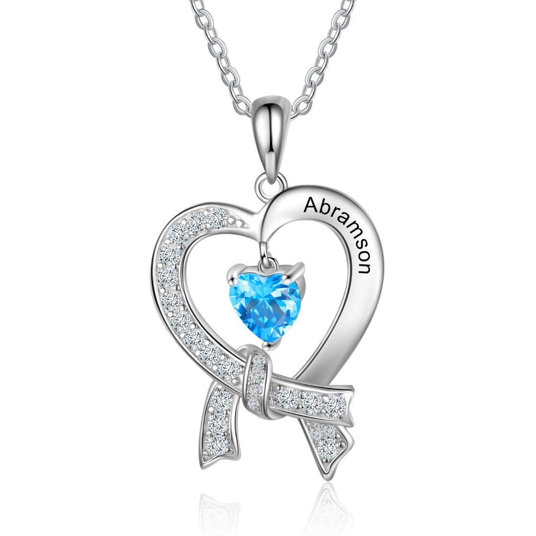 Birthstone Heart Necklace