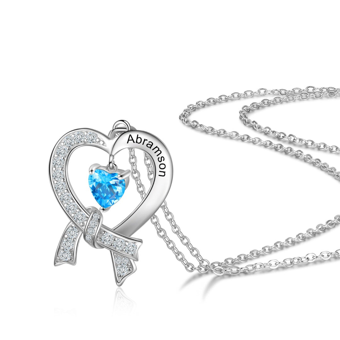 Birthstone Heart Necklace