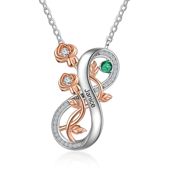 Rhodium Infinity Necklace