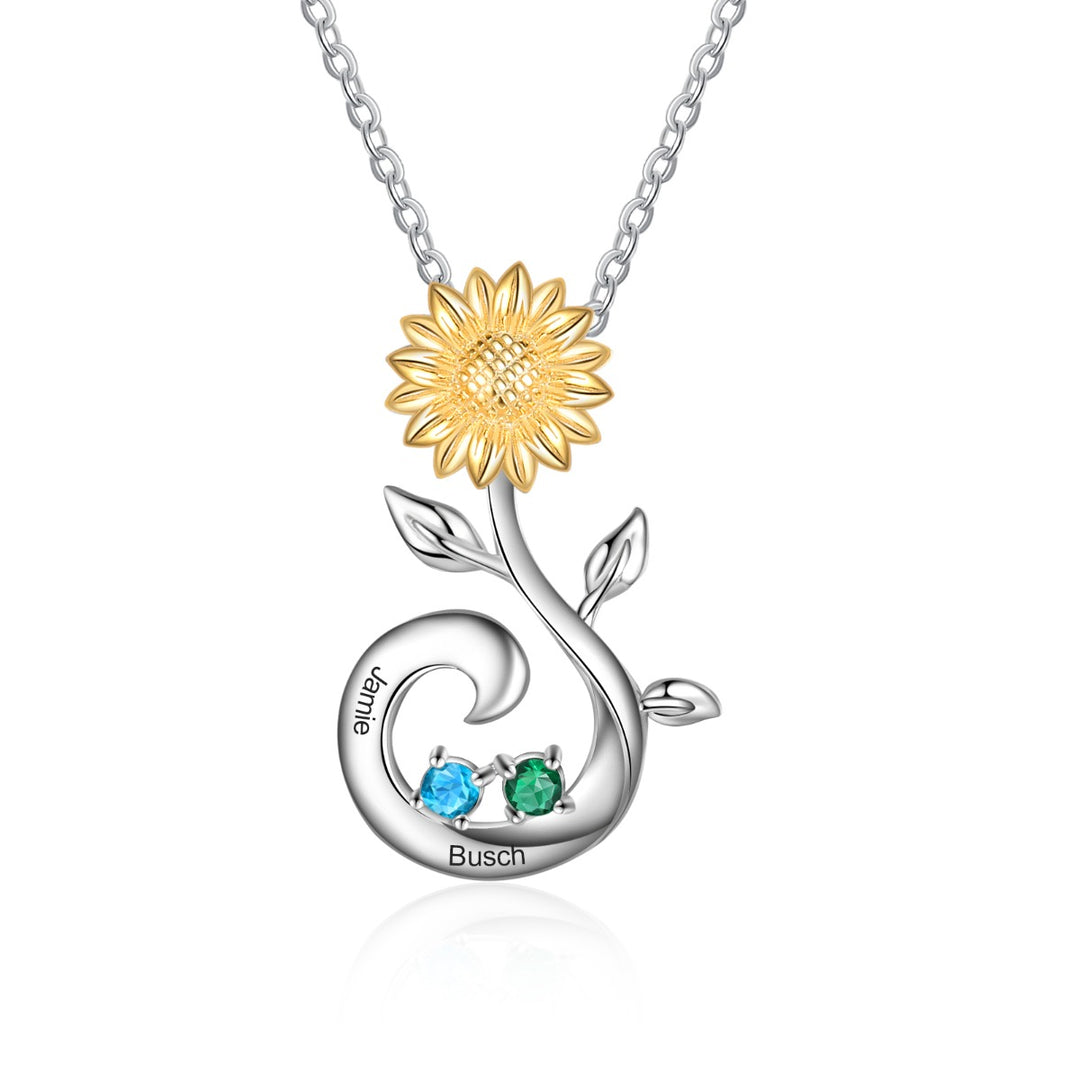 Silver Sunflower Necklace