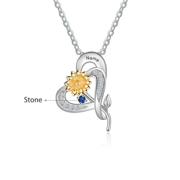 Silver Sunflower Necklace