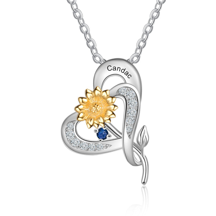 Silver Sunflower Necklace