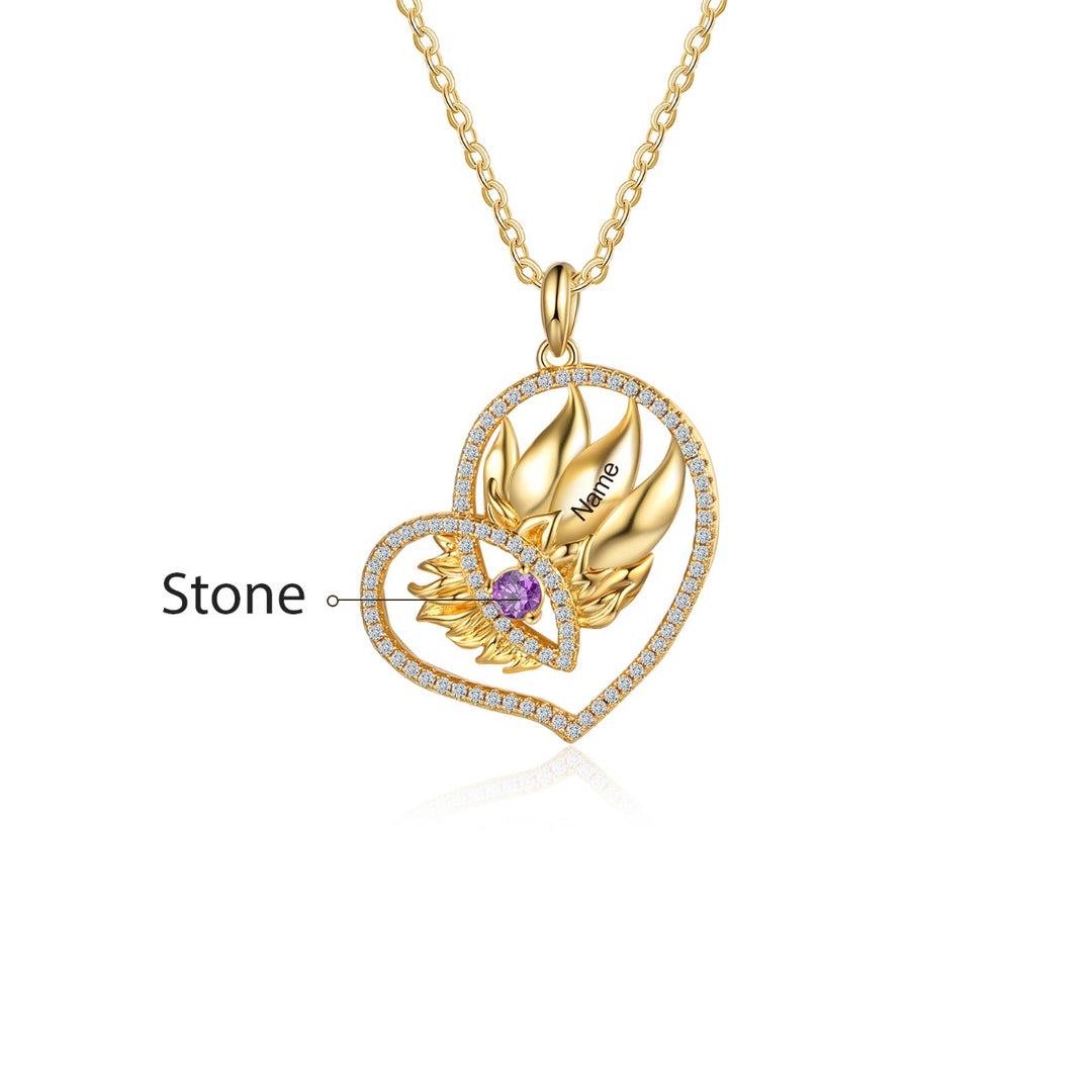 Rhodium Sunflower Necklace
