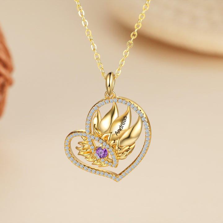 Rhodium Sunflower Necklace