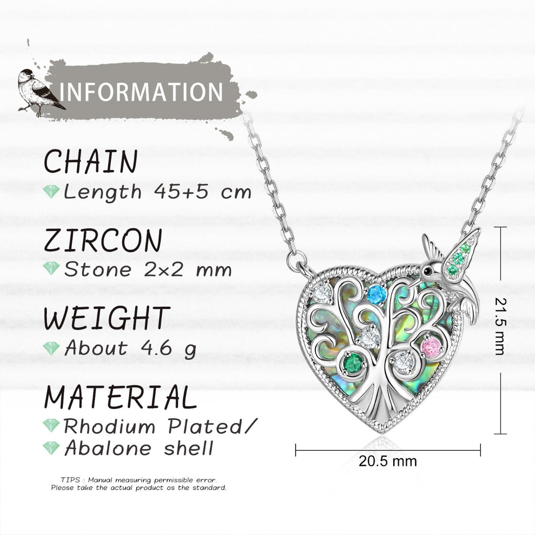 Plated Bird Heart Necklace