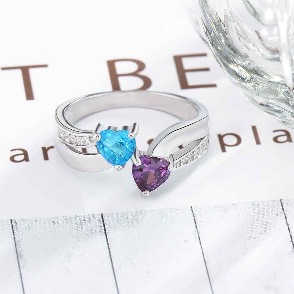 Birthstone & Engraved Ring