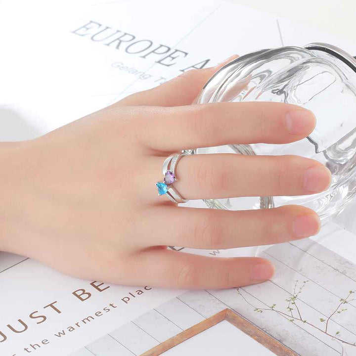 Birthstone & Engraved Ring