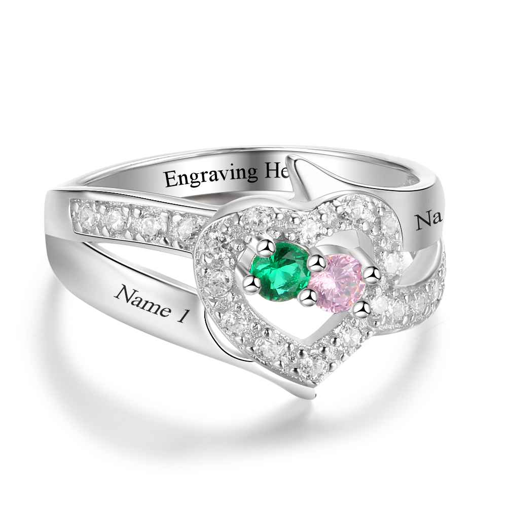 Gold Plated Silver Heart Ring