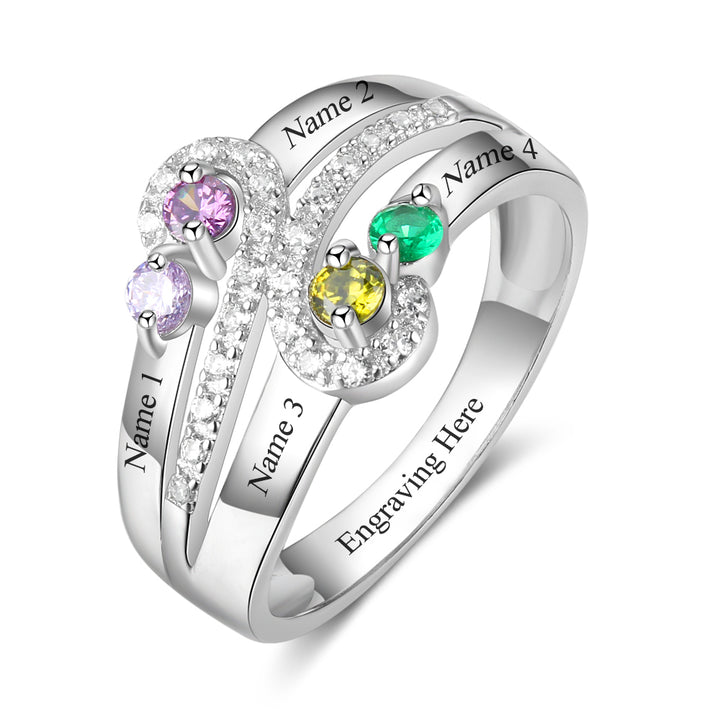 Gold Plated Silver Birthstone Ring