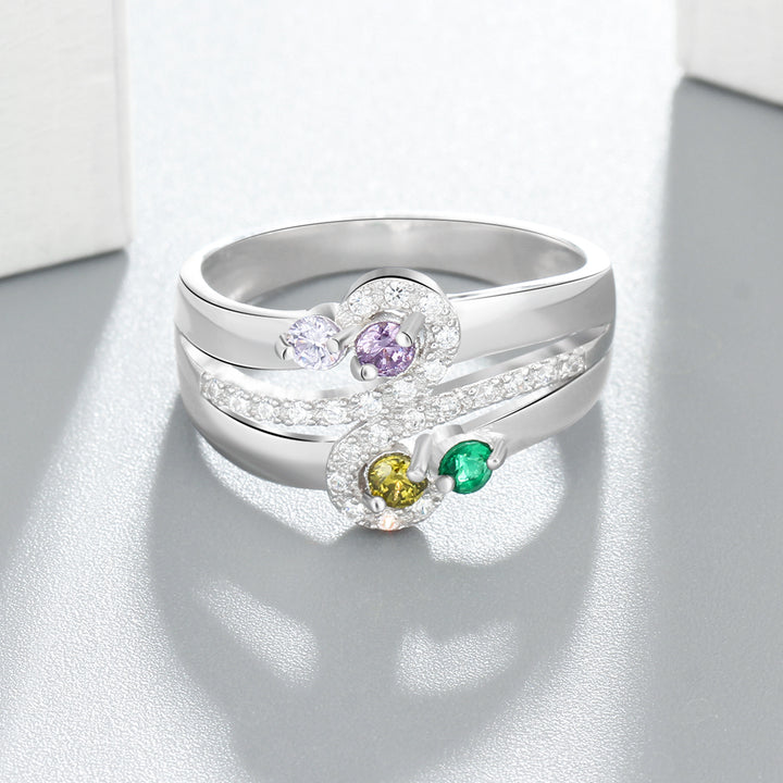 Gold Plated Silver Birthstone Ring