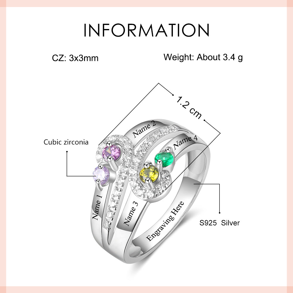 Gold Plated Silver Birthstone Ring