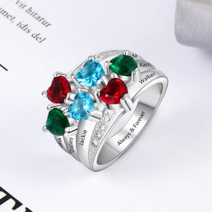 Silver Birthstone Rings