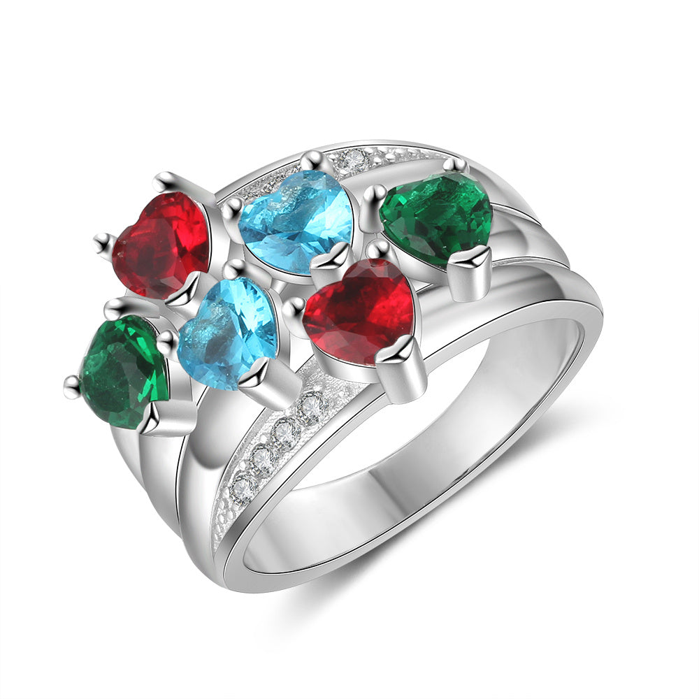 Silver Birthstone Rings